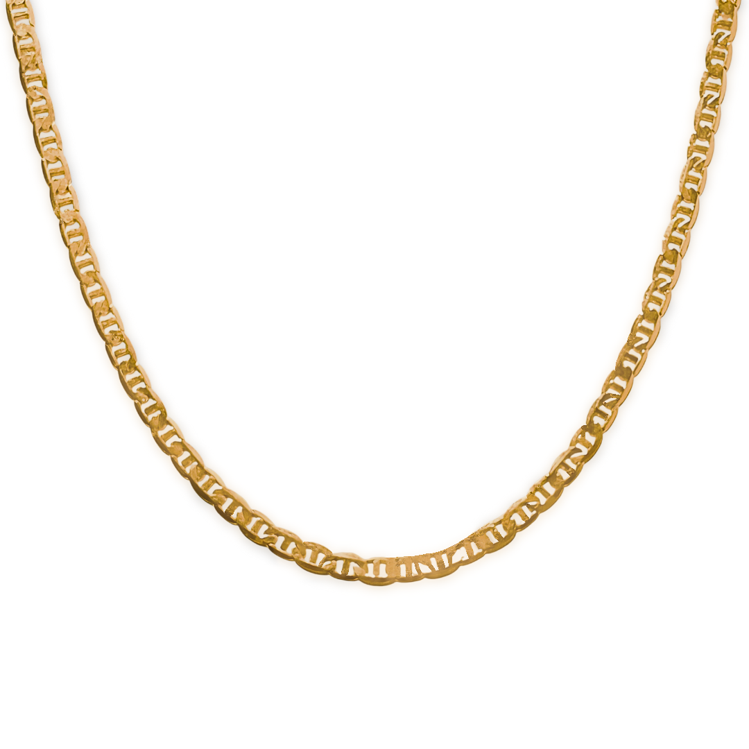 14ct yellow gold anchor chain necklace | LONDON LOANS