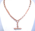 9ct Rose Gold Antique Fob Chain Necklace 50cm 9ct Rose Gold Antique Fob Chain Necklace 50cm