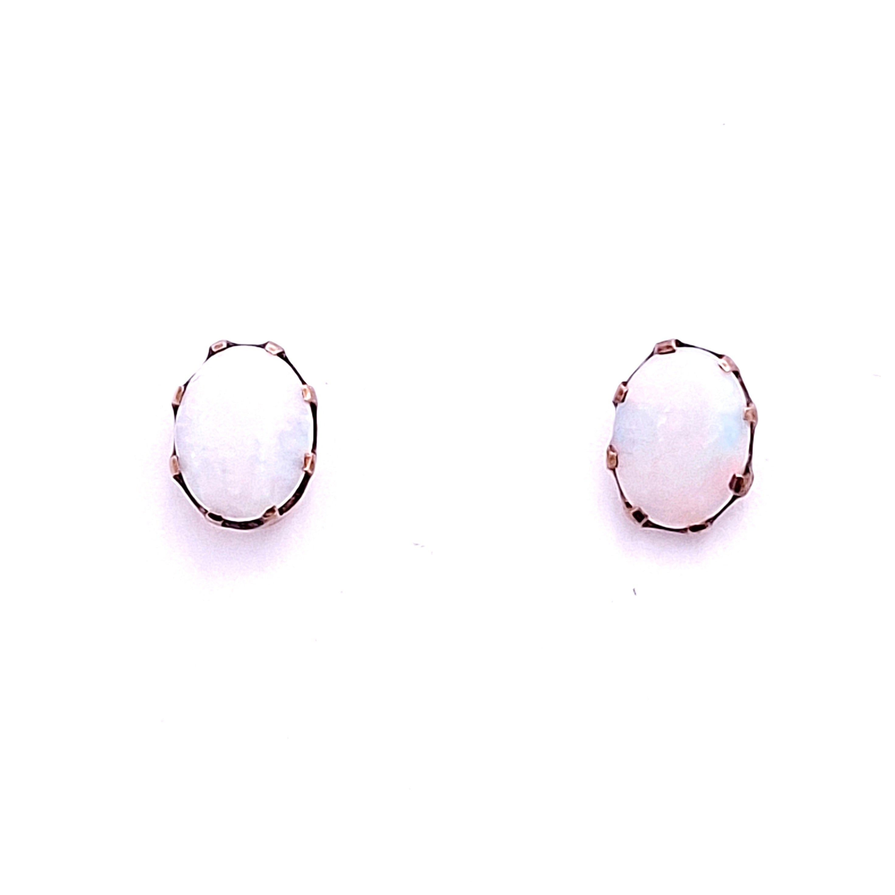 1.40ct Cobber Pedy Opal Earrings in 9ct Yellow Gold