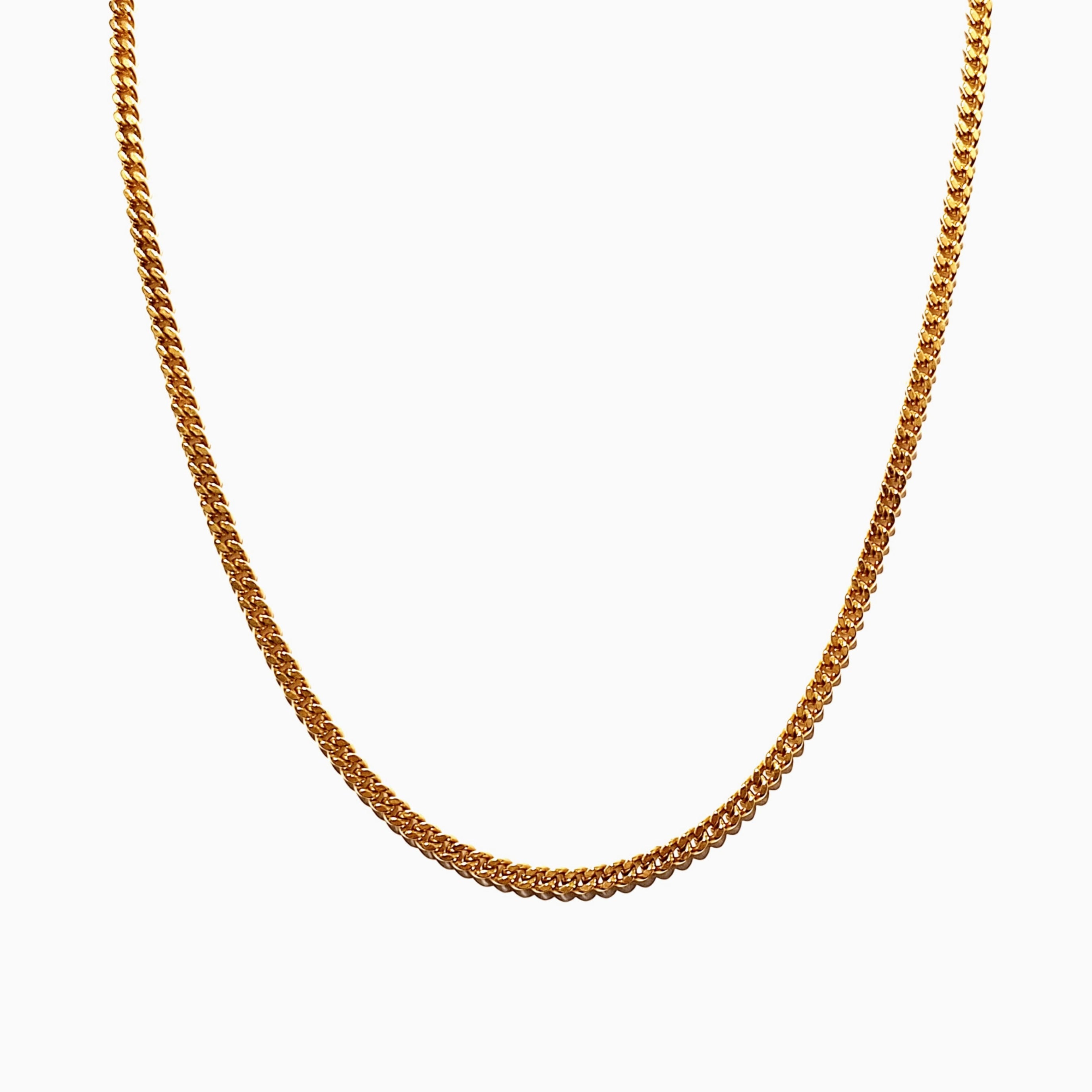 18ct Yellow Gold Curb Link Chain 50cm