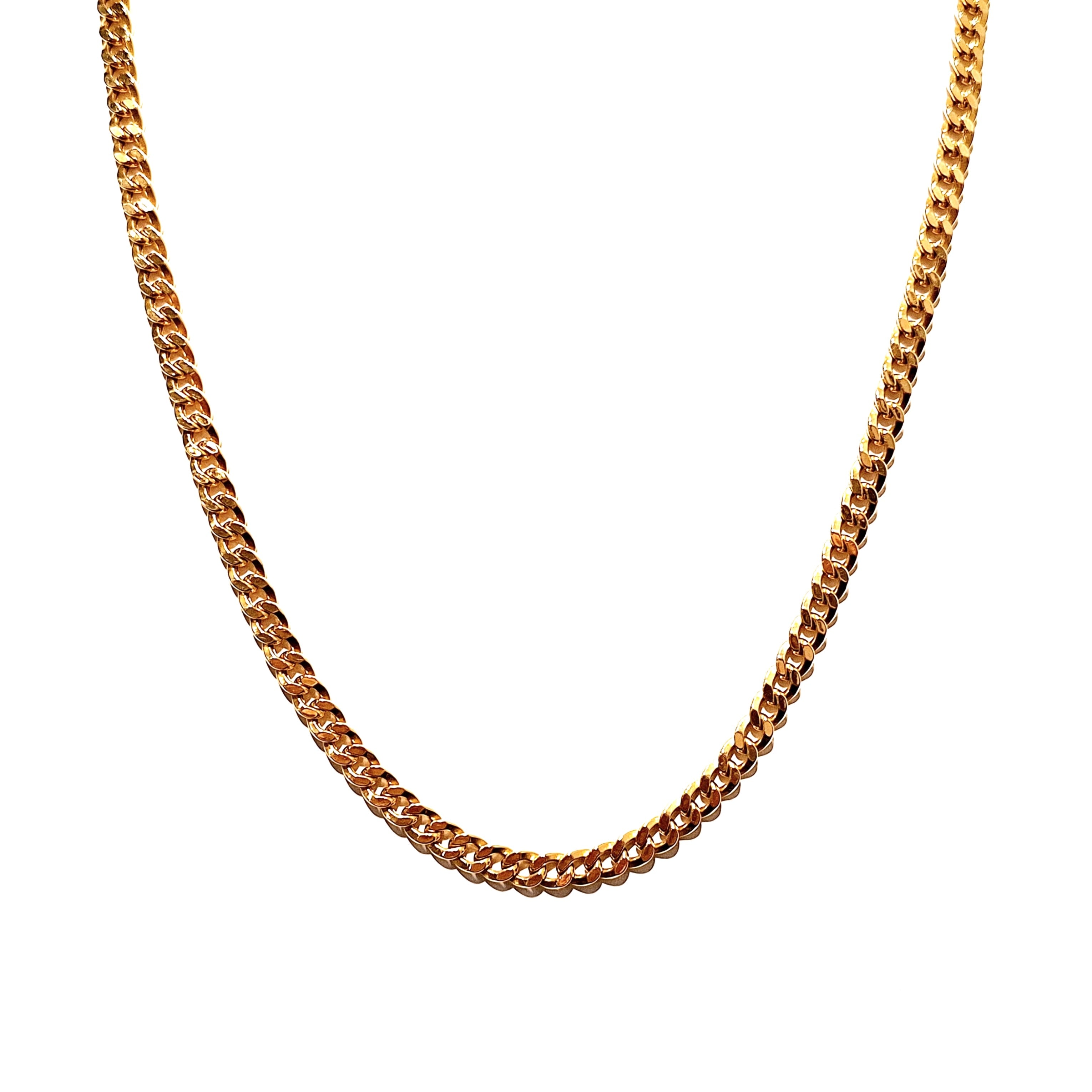 14ct Yellow Gold Curb Link Chain Necklace 50cm