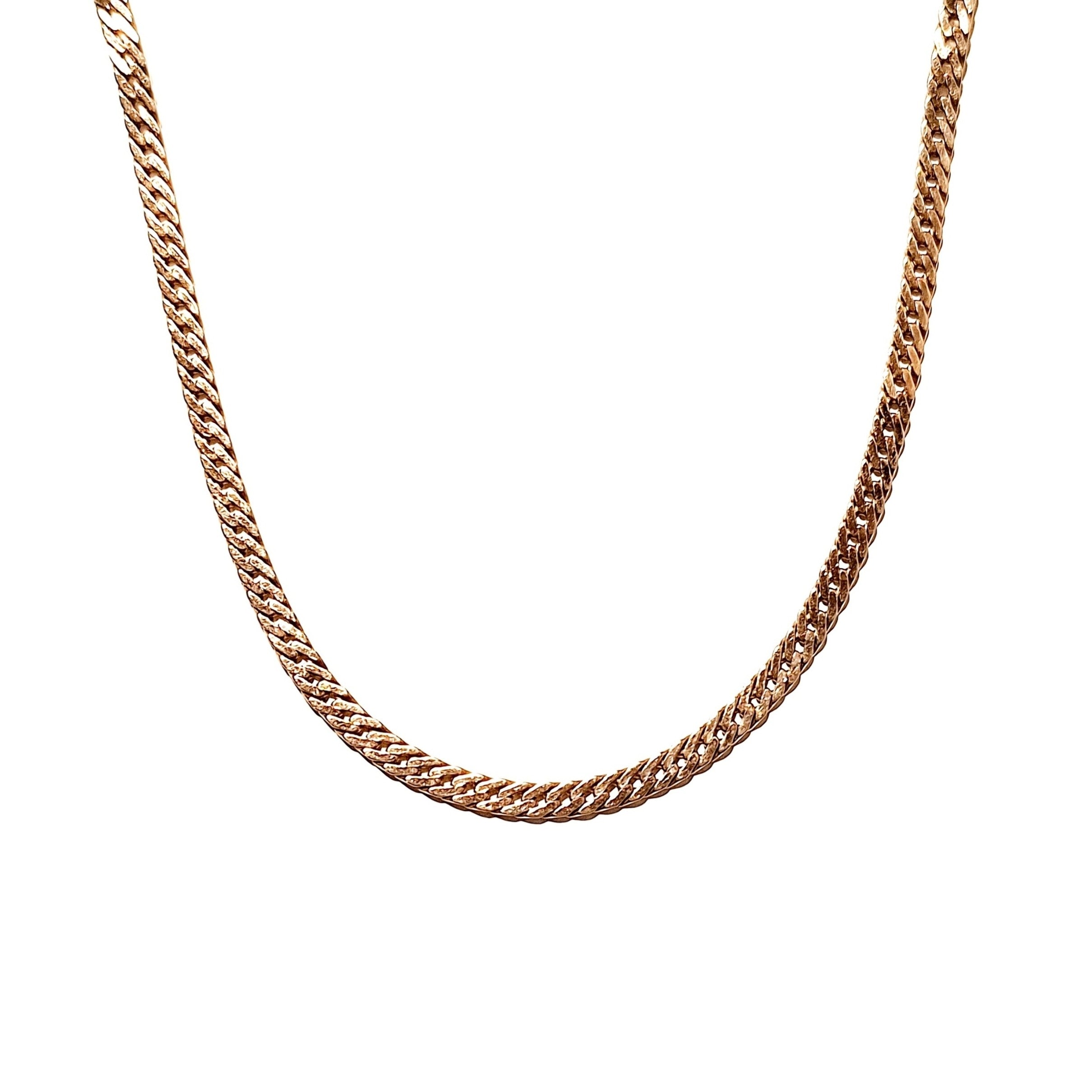 9ct Rose Gold Curb Link Chain Necklace 45cm