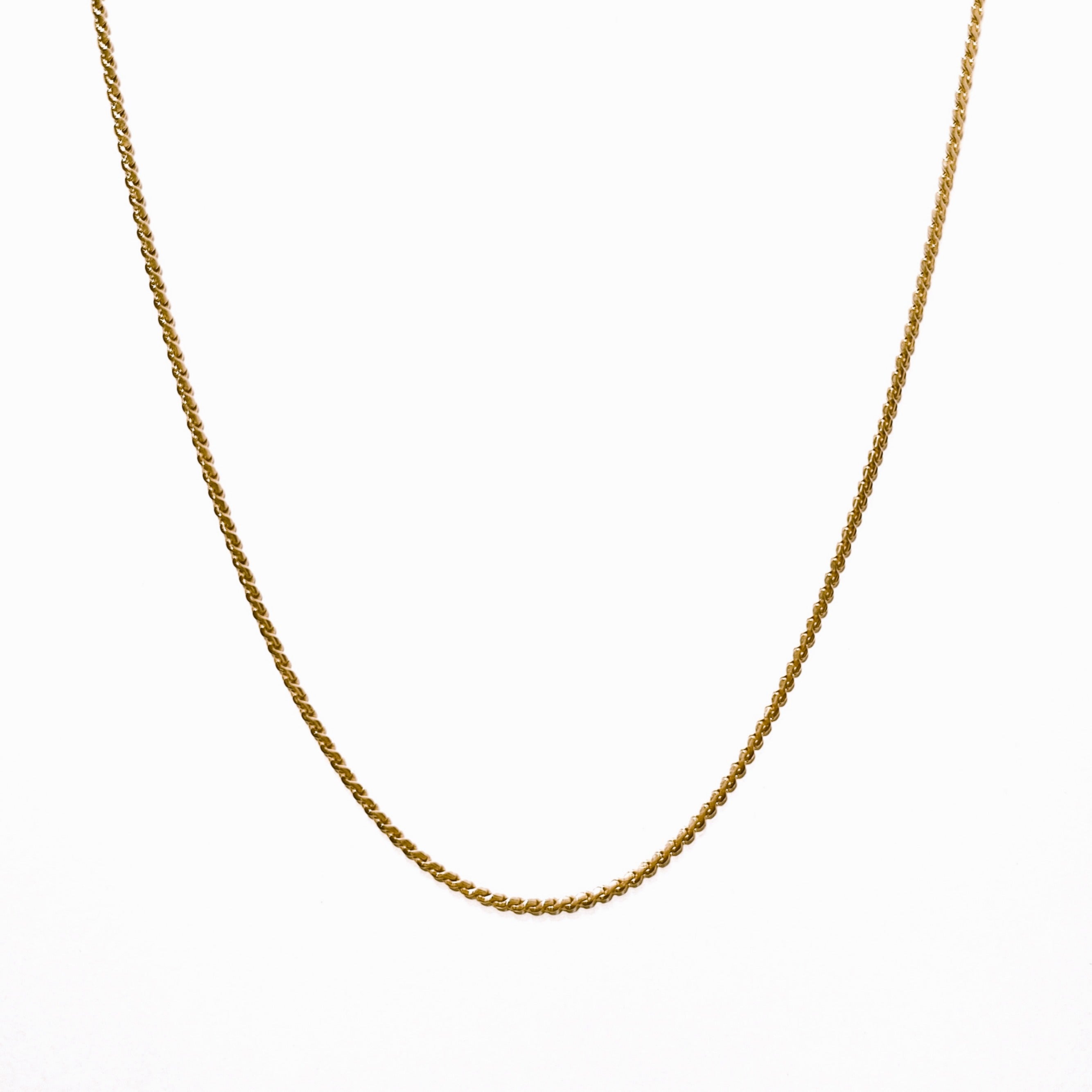 18ct Yellow Gold Serpentine Chain Necklace 65cm