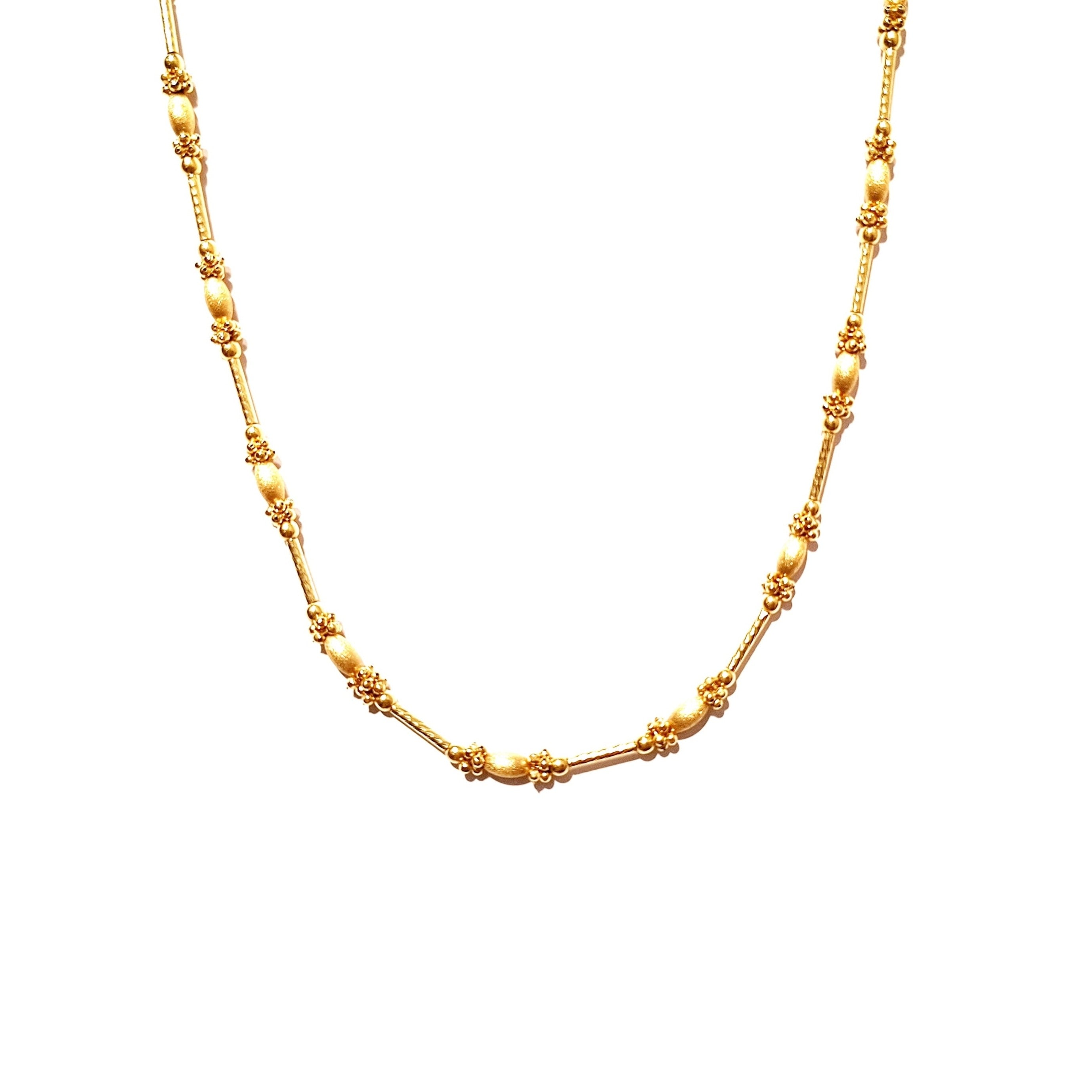 18ct Yellow Gold Fancy Link Necklace 40cm