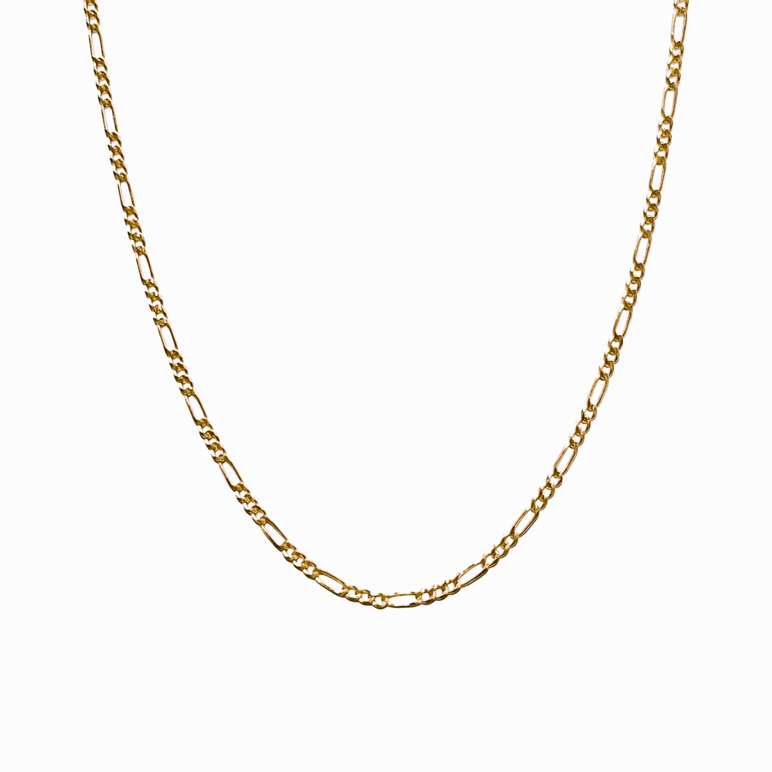 18ct Yellow Gold Figaro Link Chain Necklace 50cm