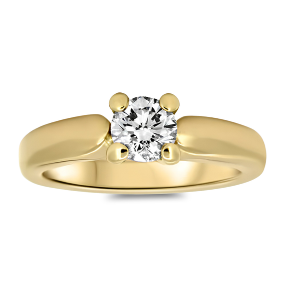 round brilliant diamond solitaire engagement ring in rose gold | LONDON LOANS