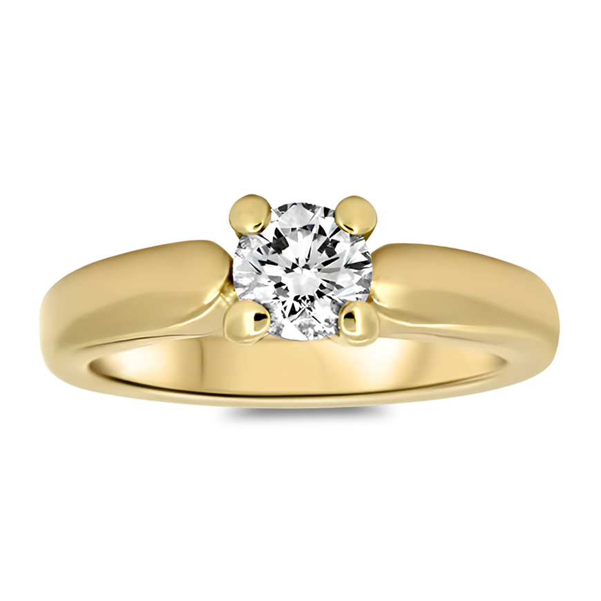round brilliant diamond solitaire engagement ring in rose gold | LONDON LOANS