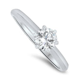 E Colour Diamond Solitaire Ring in White Gold