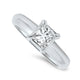 Diamond Princess Cut Ring Handmade in White Gold