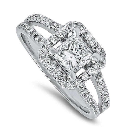 Princess Cut Diamond Ring in White Gold