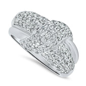Diamond Cluster Dress Ring in White Gold