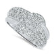 Diamond Cluster Dress Ring in White Gold