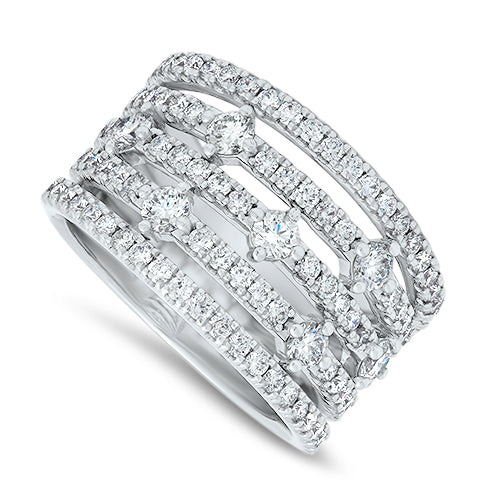 Diamond Cluster Dress Ring in White Gold