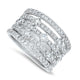 Diamond Cluster Dress Ring in White Gold