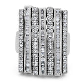 Diamond Unique Cluster Ring in White Gold