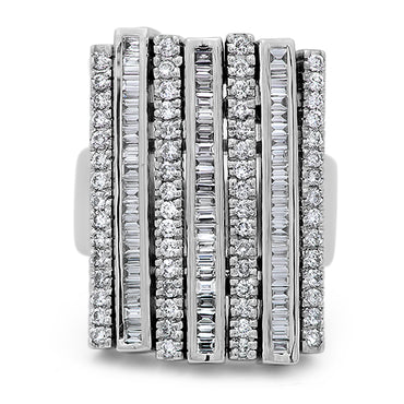 Diamond Unique Cluster Ring in White Gold