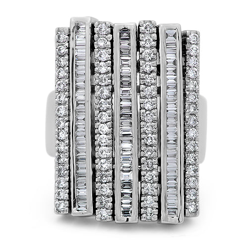 Diamond Unique Cluster Ring in White Gold