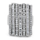 Diamond Unique Cluster Ring in White Gold
