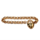 yellow gold belcher chain bracelet with heart padlock | LONDON LOANS