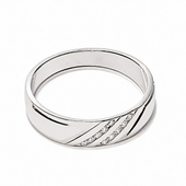 white gold men's diamond cluster ring | LONDON LOANS