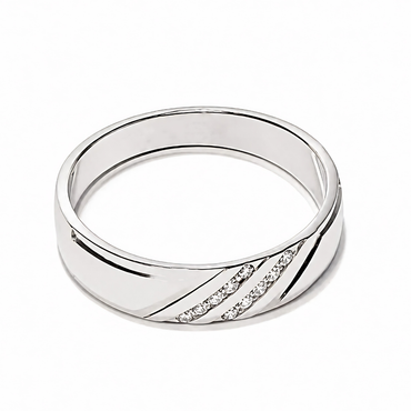 white gold men's diamond cluster ring | LONDON LOANS