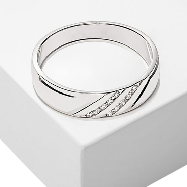 white gold men's diamond cluster ring | LONDON LOANS