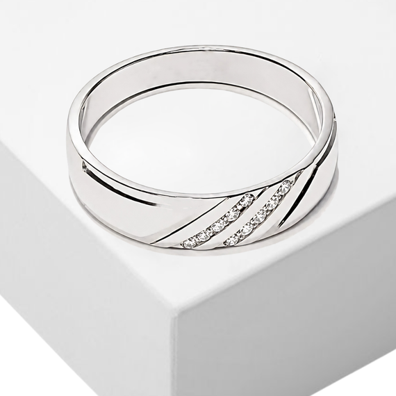 white gold men's diamond cluster ring | LONDON LOANS