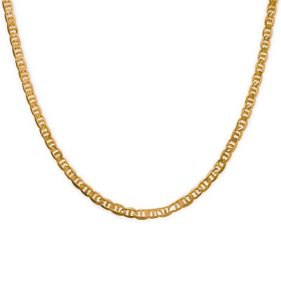 14ct yellow gold anchor chain necklace | LONDON LOANS