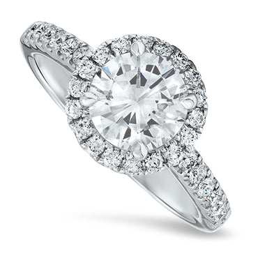 2.01ct Halo Set Diamond Ring with a 1.50ct Centre Diamond H VS2