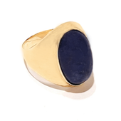 yellow gold ring lapis lazuli gemstone for men