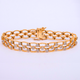 2.00ct Diamond Cluster Bracelet in 18k Yellow Gold with Safety Chain