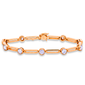 yellow gold round brilliant diamond bracelet | LONDON LOANS 