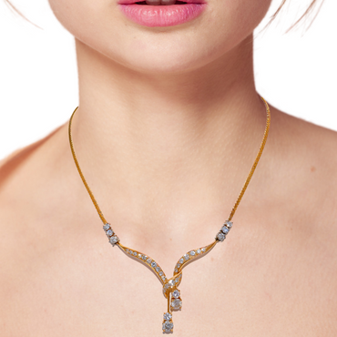 Diamond Necklet in Yellow Gold