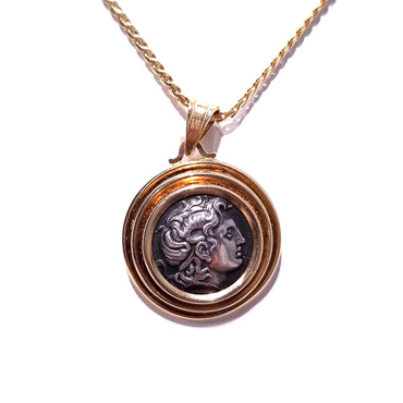 14ct Gold & Silver Alexander The Great Pendant