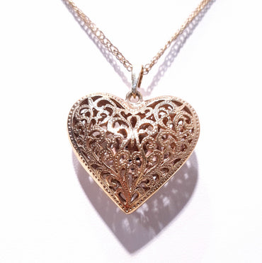 9ct Yellow Gold Heart-Shaped Pendant
