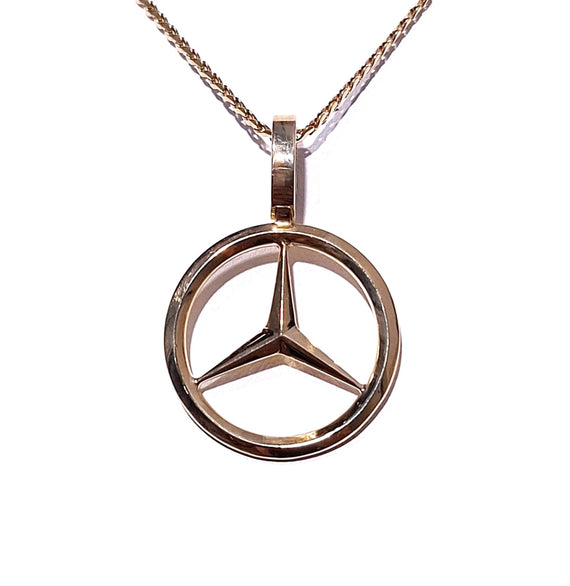 10ct Yellow Gold Mercedes Pendant