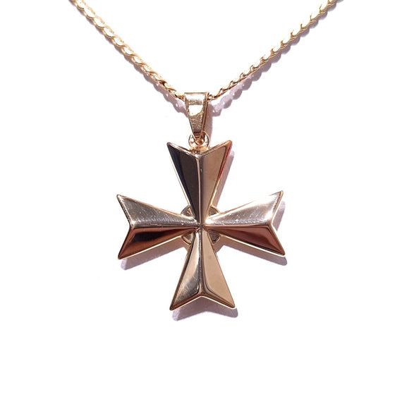 18ct Gold Maltese Cross Pendant