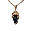3.85ct Australian Sapphire and Diamond Handmade Pendant in 18ct Yellow Gold