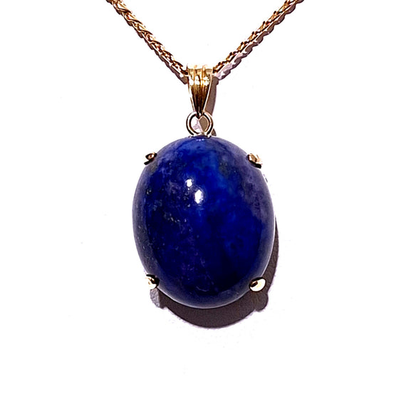 14ct Yellow Gold Lapis Lazuli Pendant