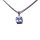 10ct White Gold Aquamarine & Diamond Pendant