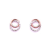 9ct White & Rose Gold Two-Toned Earrings