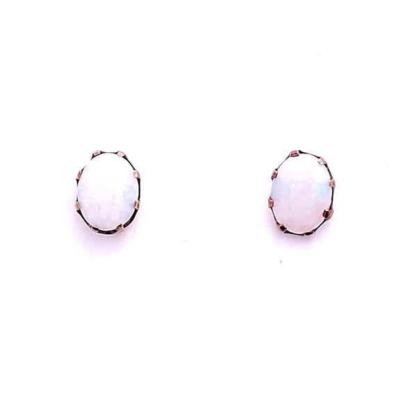 1.40ct Cobber Pedy Opal Earrings in 9ct Yellow Gold