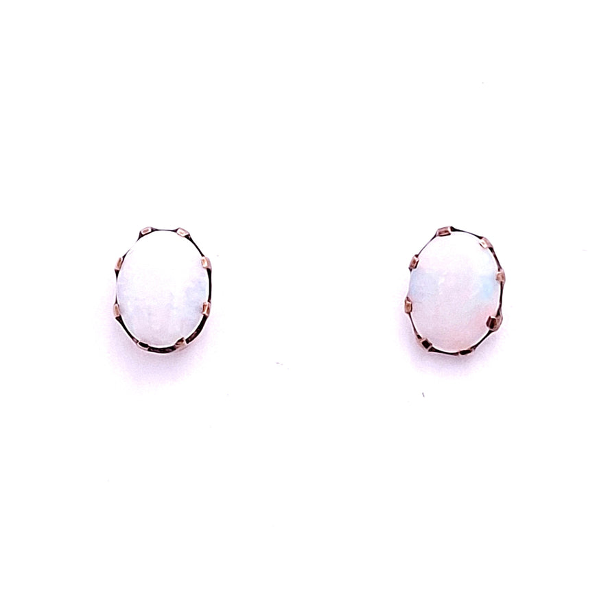 1.40ct Cobber Pedy Opal Earrings in 9ct Yellow Gold