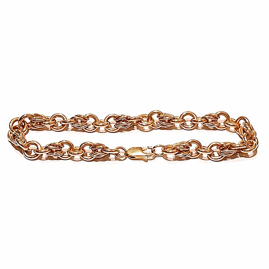 9ct Yellow Gold Bracelet With Parrot Beak Clasp