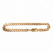 9ct Yellow Gold Flat Curb Link Bracelet