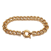 9ct Yellow Gold Curb Link Bracelet With Bolt Clasp