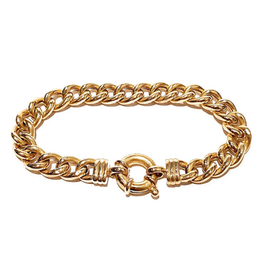 9ct Yellow Gold Curb Link Bracelet With Bolt Clasp