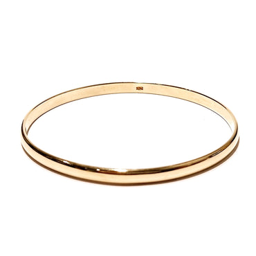 9ct Yellow Gold Oval Bangle