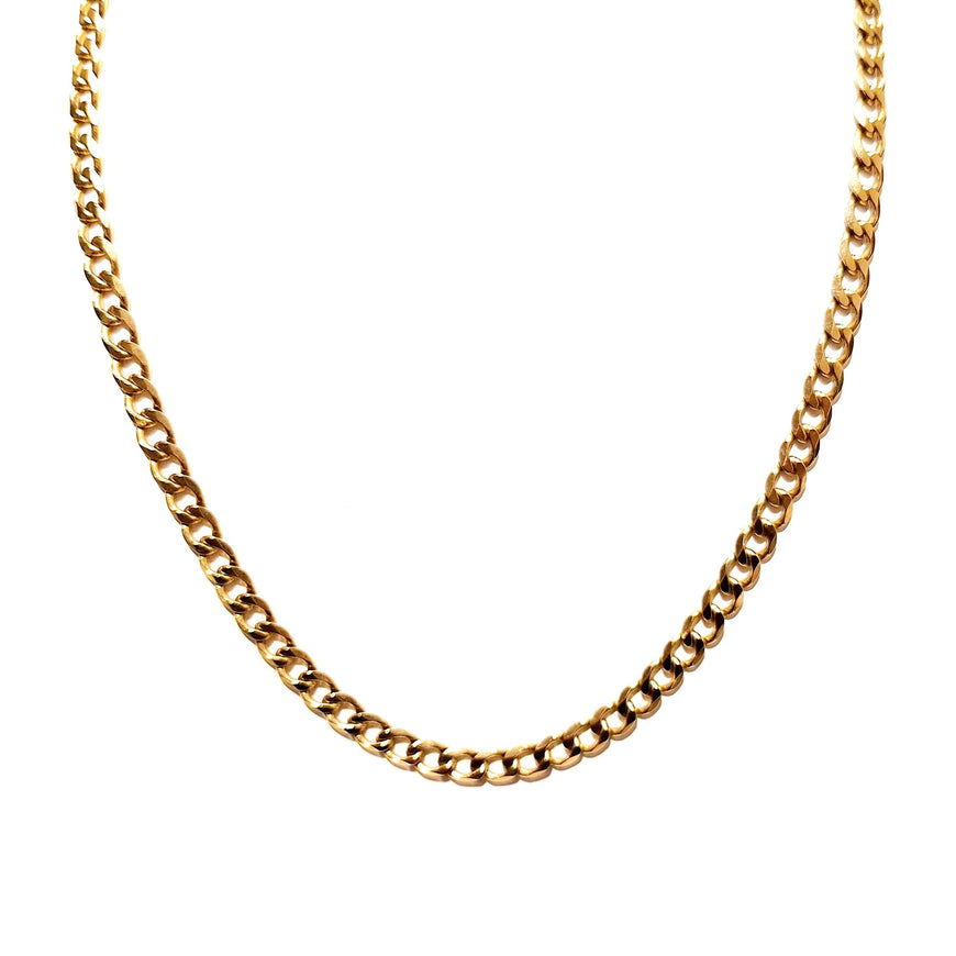9ct Yellow Gold Curb Link Chain Necklace 50cm
