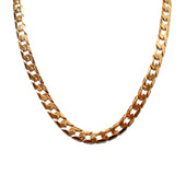 9ct Yellow Gold Flat Curb Link Chain Necklace 50cm